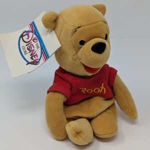 Disney Store Winnie The Pooh Mini Bean Bag Baby Plush Vintage